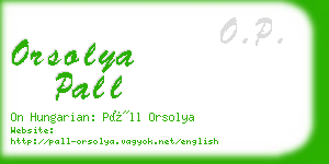 orsolya pall business card